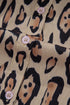 Leopard Print Balloon Sleeve Button Front Woven Blouse