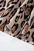 Leopard Print Balloon Sleeve Button Front Woven Blouse