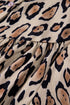 Leopard Print Balloon Sleeve Button Front Woven Blouse