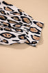 Leopard Print Balloon Sleeve Button Front Woven Blouse