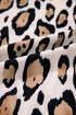 Leopard Print Balloon Sleeve Button Front Woven Blouse