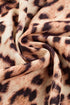 Leopard Print Blocked Trim Puff Sleeve Dress