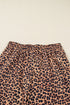 Leopard Print Bow Embroidery Wide Leg Pullover Pant Set