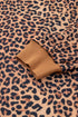 Leopard Print Bow Embroidery Wide Leg Pullover Pant Set