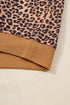 Leopard Print Bow Embroidery Wide Leg Pullover Pant Set
