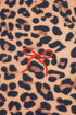Leopard Print Bow Embroidery Wide Leg Pullover Pant Set