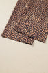 Leopard Print Bow Embroidery Wide Leg Pullover Pant Set