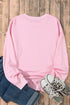 Leopard Print Bow Graphic Crew Neck Pullover Sweatshirt