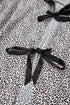 Leopard Print Bow Knot Patchwork Long Sleeve Lounge Set