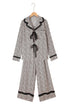 Leopard Print Bow Knot Patchwork Long Sleeve Lounge Set