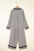 Leopard Print Bow Knot Patchwork Long Sleeve Lounge Set