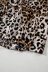 Leopard Print Bubble Sleeve Square Neck Maxi Dress