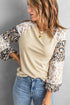 Leopard Print Bubble Sleeve Top