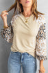 Leopard Print Bubble Sleeve Top