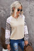 Leopard Print Bubble Sleeve Top