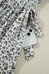 Leopard Print Button Front Short Puff Sleeve Midi Dress