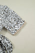 Leopard Print Button Front Short Puff Sleeve Midi Dress