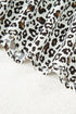 Leopard Print Button V Neck Puff Sleeve A Line Dress
