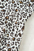 Leopard Print Button V Neck Puff Sleeve A Line Dress