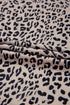 Leopard Print Collared Half Zip Ruffle Sleeve Short Set