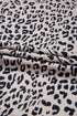 Leopard Print Collared Half Zip Ruffle Sleeve Short Set