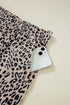 Leopard Print Collared Half Zip Ruffle Sleeve Short Set