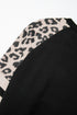 Leopard Print Colorblock Raglan Sleeve Sweatshirt