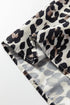 Leopard Print Contrast Cuff Button Down Woven Shirt
