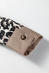Leopard Print Contrast Cuff Button Down Woven Shirt