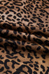 Leopard Print Contrast Rib Drop Shoulder Crewneck Pant Set