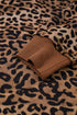 Leopard Print Contrast Rib Drop Shoulder Crewneck Pant Set