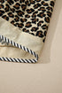 Leopard Print Contrast Trim Bracelet Sleeve Mini Dress