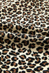 Leopard Print Contrast Trim Bracelet Sleeve Mini Dress