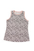 Leopard Print Contrast Trim Crew Neck Sleeveless Tank Top