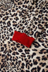Leopard Print Contrast Trim Long Sleeve Knit Top