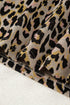 Leopard Print Contrast Trim Pullover Drawstring Short Sets