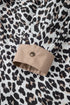Leopard Print Contrast Trim Split Neck Long Sleeve Top