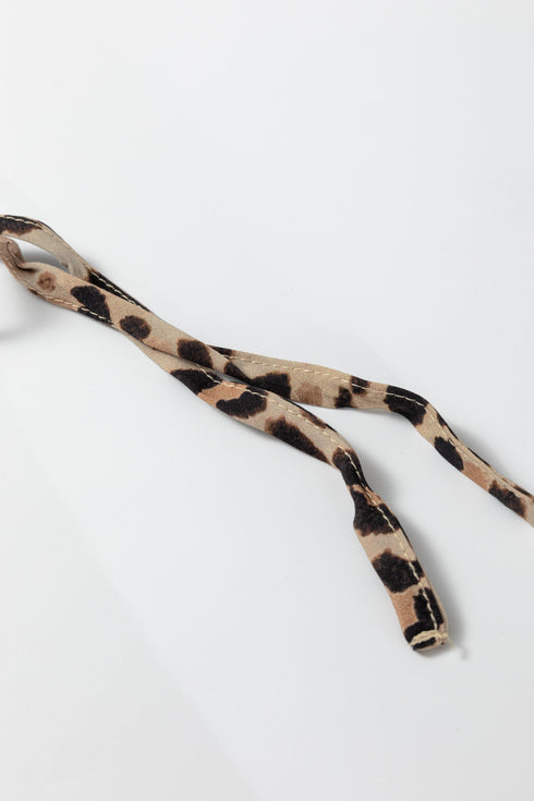 Leopard Print Contrast Trim Western Matching Pant Set