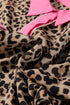 Leopard Print Contrast Trim Western Matching Pant Set