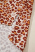 Leopard Print Contrast Trim Western Matching Pant Set