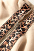 Leopard Print Contrast Trim Zipped Short Sleeve Short Sets