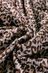 Leopard Print Corded Long Sleeve Drawstring Short Sets
