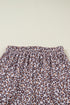 Leopard Print Corded Long Sleeve Drawstring Short Sets