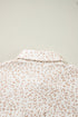 Leopard Print Corduroy Button Down Flap Pocket Jacket