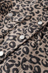 Leopard Print Corduroy Irregular Hem Buttoned Western Jacket