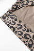 Leopard Print Corduroy Irregular Hem Buttoned Western Jacket