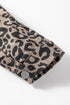 Leopard Print Corduroy Irregular Hem Buttoned Western Jacket