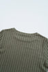 Leopard Print Crochet Patchwork Ribbed Knit Top
