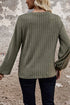 Leopard Print Crochet Patchwork Ribbed Knit Top