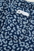 Leopard Print Drawstring Elastic Waist Wide Leg Jeans